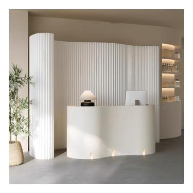 Imagem de Room divider Biombo portátil dobrável de papel, divisória de parede temporária independente para privacidade, decoração de ambiente em formato de acordeão, escritório.(200x180cm/6.5x5.9FT)