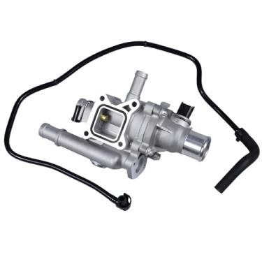 Imagem de HESUNHE Conjunto de carcaça do termostato de arrefecimento do motor com substituição do tubo do aquecedor de entrada do corpo do acelerador para Chevrolet Cruze 1.8L 2012-2018 Chevrolet Sonic 1.6L e