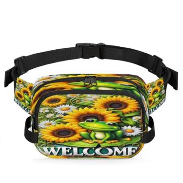 Imagem de Pochete colorida com galo de girassol para mulheres e homens com alça ajustável, bolsa transversal, bolsa de peito, bolsa tiracolo, Cor 2