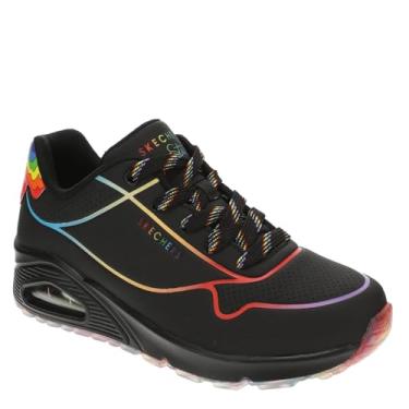 Imagem de Skechers Uno feminino - Drizzl'n Rainbow, Preto/preto, 36