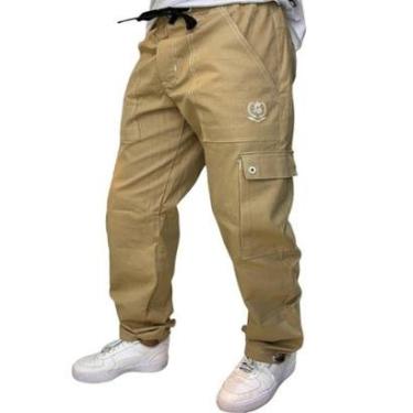 Imagem de Calça Tradicional Reta Cargo BEGE Street Crew-Masculino
