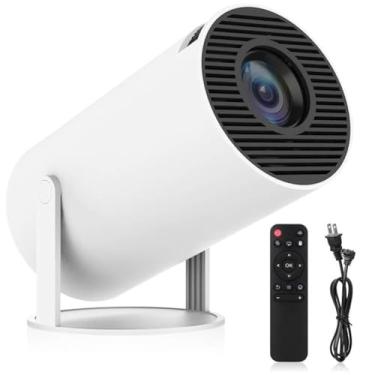 Imagem de Projetor portátil inteligente para home theater interno e externo - Mini projetor com projetor Bluetooth WiFi 5G - compatível com 4K - Experiência de tela grande de 101 cm - 330 cm