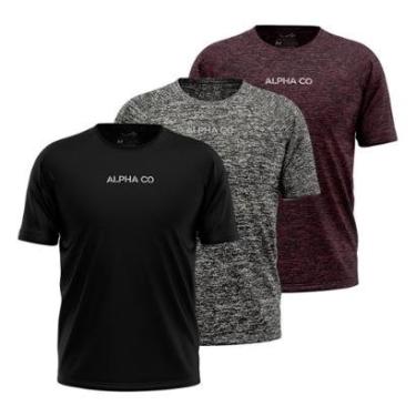 Imagem de Kit 3 Camisetas Dry Alpha Co Masculina-Masculino
