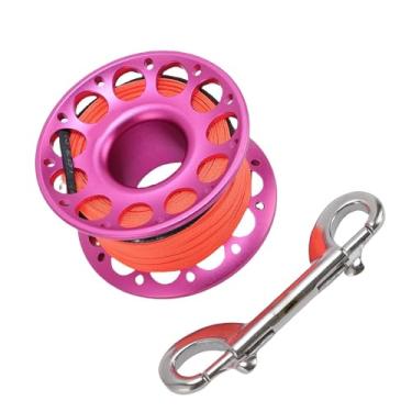 Imagem de Serounder Carretel de Carretel de Dedo de 98,43 Pés, Equipamento de Mergulho Resistente, Uso Multifuncional para Entusiastas do Mergulho, Aço Inoxidável (#7)