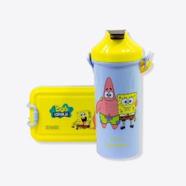 Imagem de Kit Lancheira Bob Esponja  Marmita 620mL + Garrafinha 500mL - ZonaCria