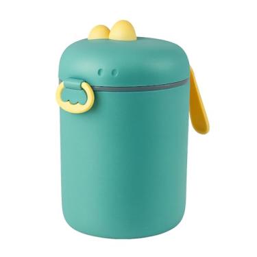 Imagem de Genérico Pote Dosador de Leite em Pó Infantil, Verde, Plástico, Tamanho G, com Colher Medidora, Livre De BPA, Hermético, Redondo