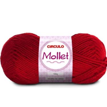 Imagem de Fio Mollet Círculo 100g 200m Lã Acrílica Tricô Crochê Artesanato Touca Cachecol Inverno Novelo (3635 - PAIXÃO)