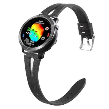 Imagem de Compatível com pulseiras de relógio inteligente Voice Caddie, pulseira de couro vintage fina de liberação rápida compatível com Voice Caddie T11 PRO, T9 Watch, 20mm size band, Silicone, Sem Pedra