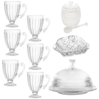 Imagem de Jogo Para Servir Café Chá Lanche 10 Peças Cristal / Vidro - Wincy