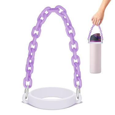 Imagem de BKBY Alça de alça de garrafa de água compatível com Owala Smoothsip Slider Caneca de café e garrafa de água Owala Freesip 680 g 947 g 1,134 g, suporte de acrílico forte seguro para corrida, corrida