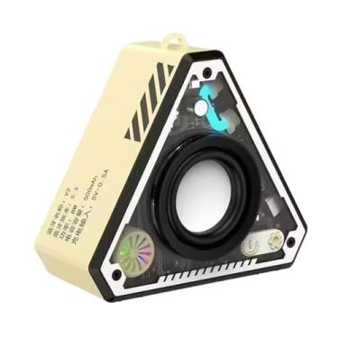 Imagem de Castrap Alto-falantes Portáteis- 2025 Novo Alto-falante LED Colorido Transparente Bluetooth 5.3, Alto-falante Estéreo De Som Surround De 360 ° Para Festa Em Casa Presente Ao Ar Livre (Off-white)