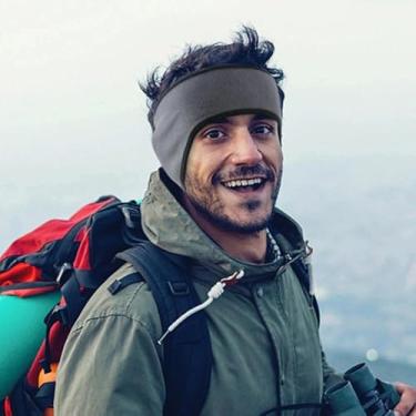 Imagem de 1 faixa de cabeça quente para o inverno, faixa de cabeça esportiva com protetores de ouvido, design de cobertura total, adequada para uso diário e esportes ao ar livre (cinza)