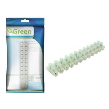 Imagem de 10 Peças - Conector Barra Sindal 12 Posições 12Mm - 15 Amp - Green