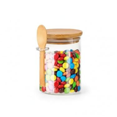 Imagem de Pote Hermético Vidro Borossilicato 250ml com Tampa e Colher de Bambu Vedação Silicone (1 Unidade)