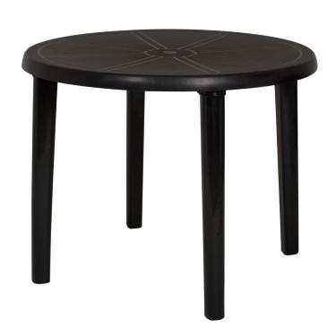 Imagem de Mor - Mesa Plástica Desmontável Redonda Preta