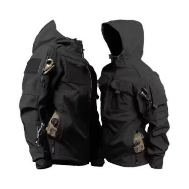 Imagem de Jaqueta Tática Masculina Impermeável E À Prova De Vento Com Capuz Para