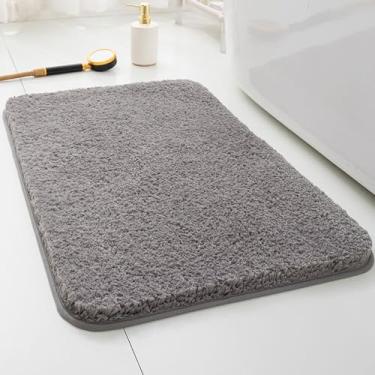 Imagem de Tapetes de banheiro, chenille absorvente macio e espesso, tapetes de microfibra de secagem rápida, tapetes de chuveiro laváveis à máquina, tapete de banho, acessórios de decoração de casa de banho