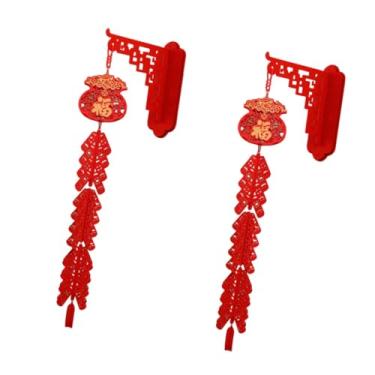 Imagem de oshhni Conjunto de 2 enfeites de Natal para pendurar, pingente festivo, decoração de Ano Lunar com cavalo para 2026, para casa, fazenda, porta ou, Style C