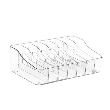 Imagem de KiBcsLic Organizador de Extensão de Cílios com Divisórias, Prático e com Múltiplos Compartimentos, Transparente, para Armazenamento de Produtos de Higiene