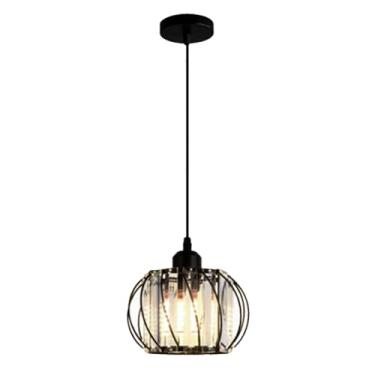 Imagem de Luminária de Lanterna Vidro em Estilo Fio Suspenso Moderno Simples com Luz Quente Lâmpadas E27 Comprimento Ajustável para Corredor Varanda Balcão