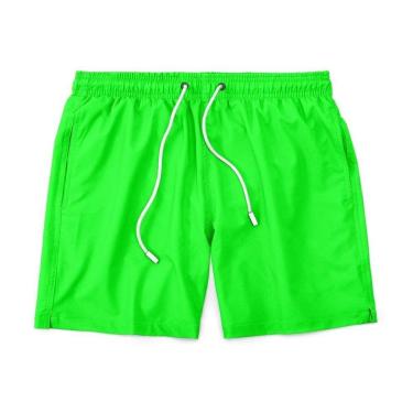 Imagem de Short Bermuda Masculino Tactel Liso Praia Academia Preto-Masculino