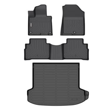 Imagem de GINOWY - Tapetes de chão e forro de carga para Kia Sportage 2026, TPE All Weather Sportage 2026, tapete impermeável para porta-malas antiderrapante acessórios preto