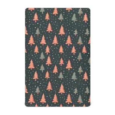 Imagem de Wassud Jogo de lençol fofo com estampa de árvore de Natal para meninos e meninas, lençol com elástico, neutro, 71 x 132 cm