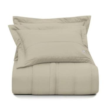 Imagem de Jogo de Colcha King Altenburg Cetim 300 Fios Marrom