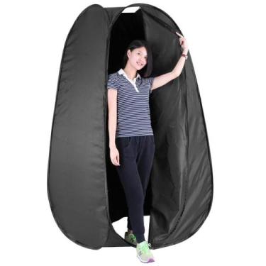 Imagem de Camarim Portátil Dobrável 1.82m Preto para Troca de Roupa - WorldView