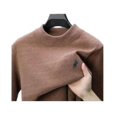 Imagem de Suéter Masculino De Inverno Com Bordado, Designer Casual, Gola Redonda