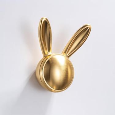 Imagem de Labulak Gancho de metal decorativo de parede dourado para armário de sala de estar, ganchos de toalha para banheiros e cozinha, ganchos de roupão, suporte de chapéu decorativo resistente para porta de