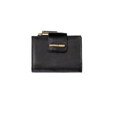 Imagem de Carteira feminina pequena de couro liso Linna-Feminino