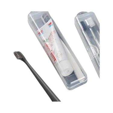 Imagem de Estojo Organizador De Escova De Dente Transparente E Portátil, Suporte