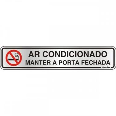 Imagem de Placa Sinalizacao Aluminio 05X25 ''Ar Condicionado'' 100An - SINALIZE