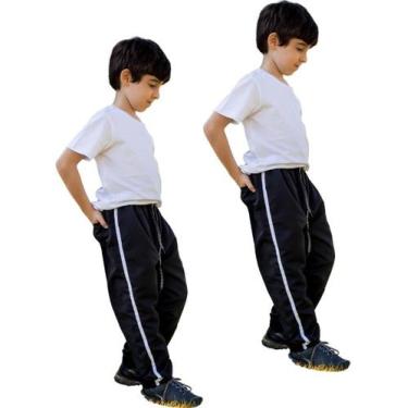 Imagem de 2 Calças Jogger Infantil Tactel Uniforme Escola Estiloso 418 - J94, 2 