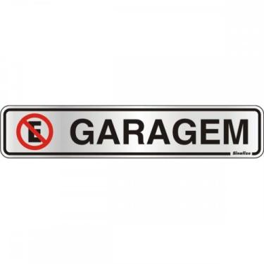 Imagem de Placa Sinalizacao Aluminio 05X25 ''Garagem'' 100Ci - SINALIZE