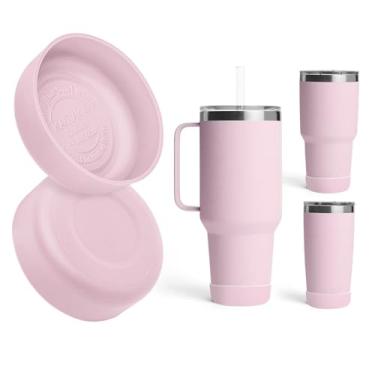 Imagem de Kaitiaki Pacote com 2 botas de silicone para YETI Rambler Caneca de palha de 1,2 l e 992 g, manga antiderrapante para caneca de viagem, copo de água, serve na maioria dos carros, acessórios de