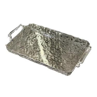 Imagem de Bandeja de servir de acrílico transparente de 35 cm x 20 cm com alças, lanche, café da manhã, bandeja de bebida para festa, mesa de centro