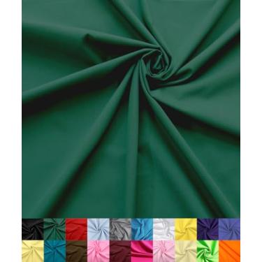 Imagem de Barcelonetta | Tecido de algodão poliéster para costura | Tecido Broadcloth | by The Yard | Rolo de 152 cm de largura | Leve, Respirável | Forro, Tecido Doméstico, Saias, Sacolas (Verde Hunter, 1
