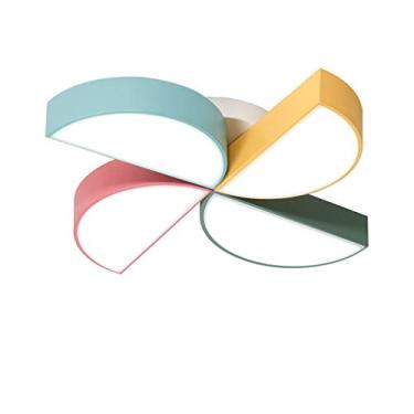 Imagem de Luminária de teto infantil com desenho de moinho de vento em ferro forjado, criativa e simples, com proteção para os olhos, para quarto, sala de estar ou escritório.