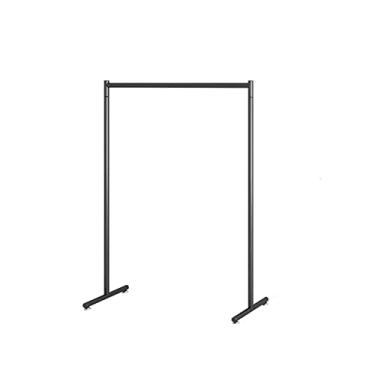 Imagem de Cabideiro para corredor piso interno quarto cabideiro único tipo haste simples varal para secagem de roupas suporte de chapéu de vara (preto, médio)