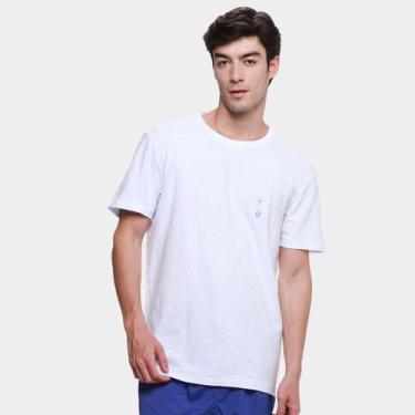 Imagem de Camiseta Slim Osklen Rough Shaped Masculina, Branco, G