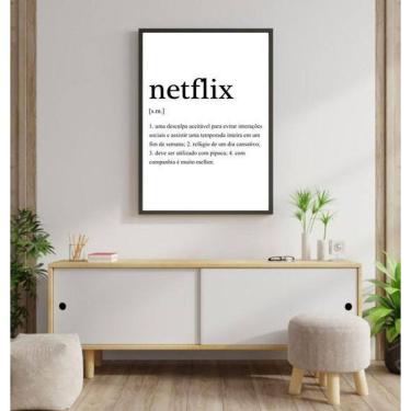 Imagem de Quadro Decorativo Significado Netflix Moldura Preta 24X18Cm