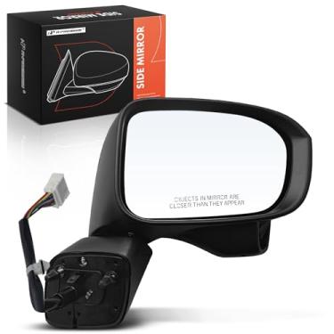 Imagem de A-Premium Espelho retrovisor traseiro externo preto dobrável manual do passageiro - compatível com Honda Civic 2014 2015