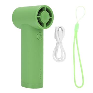Imagem de Diydeg Ventilador Turbo Portátil Portátil, 40000 RPM 5 Níveis de Velocidade 5000mAh Type C Bateria Recarregável Ventilador de Resfriamento Com Gancho para Viagens Ao Ar Livre, (Verde)