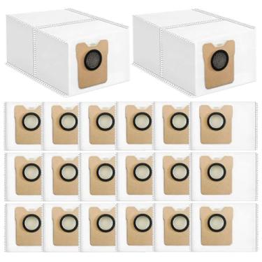 Imagem de Pacote com 20 sacos de substituição para aspirador de pó para aspirador de pó Eufy C10, Omni C20, sacos de substituição de grande capacidade de 3,6 L com tecido à prova de odor e vazamento de 3