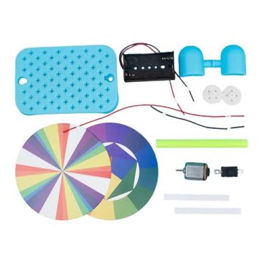 Imagem de harayaa Brinquedo educativo faça-você-mesmo com disco de cores : leve, criativo e ideal para experimentos científicos para iniciantes e crianças.