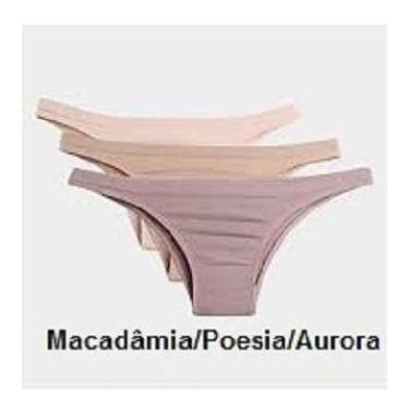 Imagem de Kit C/12 Calcinha Tanga Trifil Ref.4403, Macadâmia, Poesia, Aurora, P