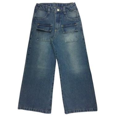 Imagem de Calça Jeans Wide Leg Dirty Denim - Tam 4/8 e 10/16 - Clube do Doce, 6