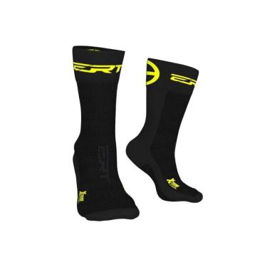 Imagem de Meia Ciclismo Ert Preto E Verde Cano Médio